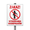 Tabliczka - Zakaz wyrzucania niedopałków
