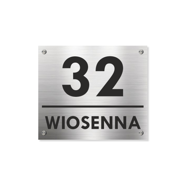 Tablica na dom - NOWECZESNA dibond srebrny, 29x25cm, WARIANTY - obrazek 3