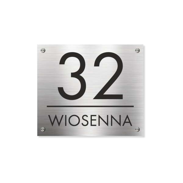 Tablica na dom - NOWECZESNA dibond srebrny, 29x25cm, WARIANTY - obrazek 2