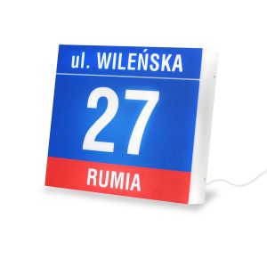 Numer na dom - PODŚWIETLANY