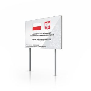 Tablica - Fundusz Dróg Samorządowych - Państwowy Fundusz Celowy