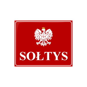 Sołtys - Tablica z godłem