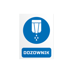 Dozownik - tabliczka PCV