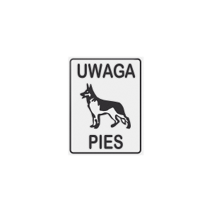 Tabliczka - Uwaga pies (Owczarek)