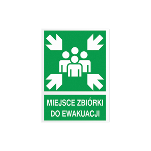 Miejsce zbiórki do ewakuacji - tabliczka PCV