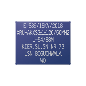 Tablica opisowa dla energetyki (32 x 40cm)