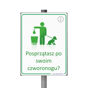 Tabliczka - Posprzątasz po czworonogu?