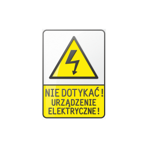 Tablica ostrzegawcza - Nie dotykać! (15x20cm)