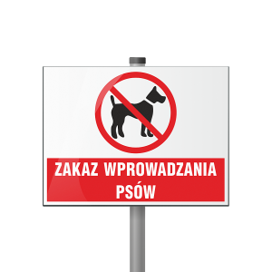 Tabliczka - Zakaz wprowadzania psów