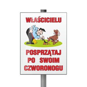 Tabliczka - Posprzątaj po czworonogu