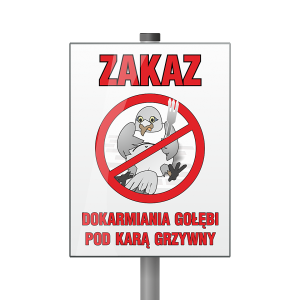 Tabliczka - Zakaz dokarmiania gołębi
